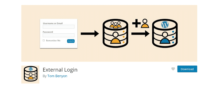 external login wordpress plugin screenshot